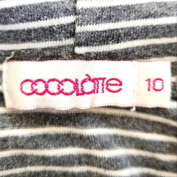 Cocolatte womens striped long sleeved pullover t-shirt size 10 - Picture 3 of 4